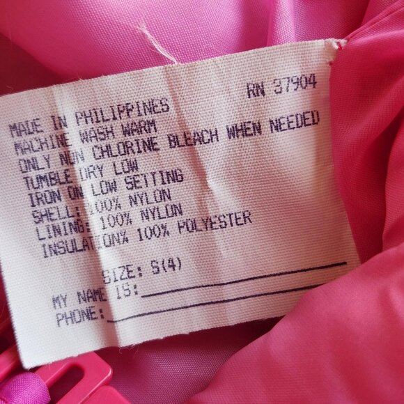 Vintage GOOD FRIENDS Childrens Pink Ski/Snow Suit Jumper. Size 4(S). - Picture 8 of 8